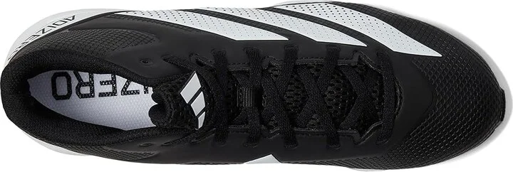 adidas Adizero Impact.2 Molded Rubber Football Cleats Men's Cleated Shoes Black/White/Black : 12.5 D - Medium, Synthetic - Image 2