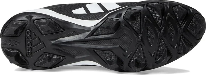 adidas Adizero Impact.2 Molded Rubber Football Cleats Men's Cleated Shoes Black/White/Black : 12.5 D - Medium, Synthetic - Image 3