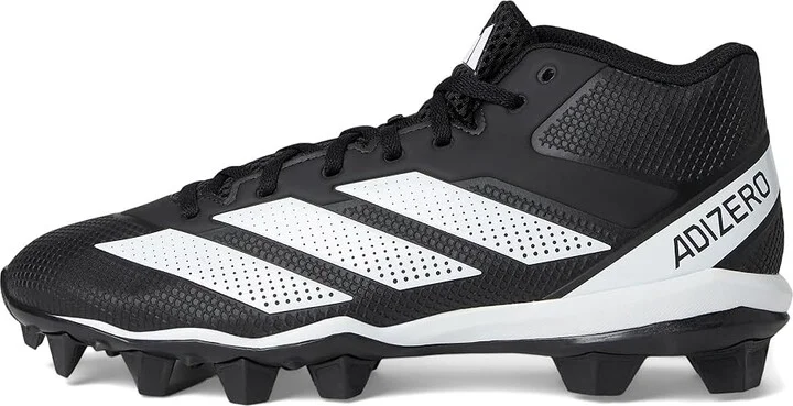 adidas Adizero Impact.2 Molded Rubber Football Cleats Men's Cleated Shoes Black/White/Black : 12.5 D - Medium, Synthetic - Image 6