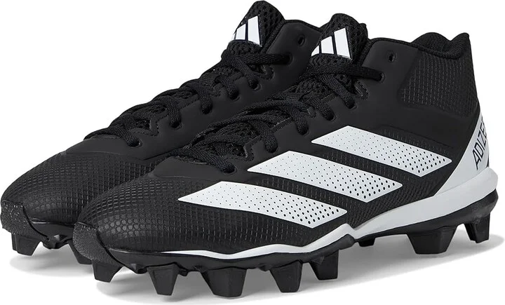 adidas Adizero Impact.2 Molded Rubber Football Cleats Men's Cleated Shoes Black/White/Black : 12.5 D - Medium, Synthetic