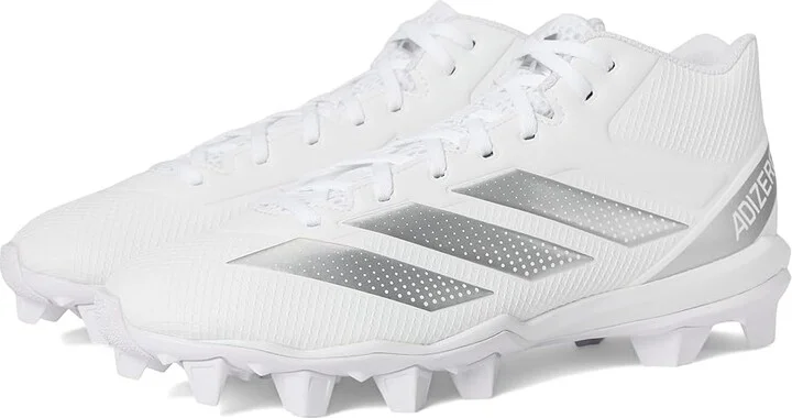 adidas Adizero Impact.2 Molded Rubber Football Cleats Men's Cleated Shoes White/Silver Metallic/White : 16 D - Medium, Synthetic