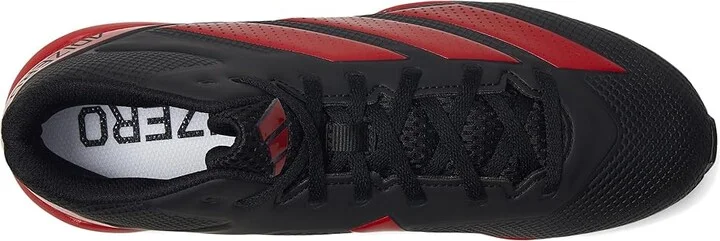 adidas Adizero Impact.2 Molded Rubber Football Cleats Men's Shoes Black/Team Power Red/Black : 16 D - Medium, Synthetic - Image 2