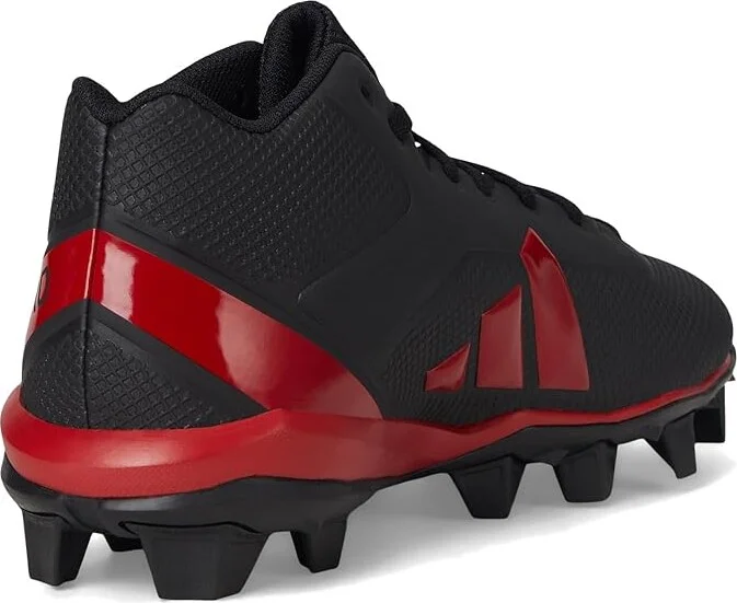 adidas Adizero Impact.2 Molded Rubber Football Cleats Men's Shoes Black/Team Power Red/Black : 16 D - Medium, Synthetic - Image 4