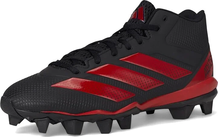 adidas Adizero Impact.2 Molded Rubber Football Cleats Men's Shoes Black/Team Power Red/Black : 16 D - Medium, Synthetic - Image 5