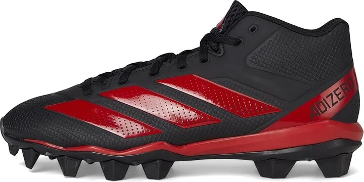 adidas Adizero Impact.2 Molded Rubber Football Cleats Men's Shoes Black/Team Power Red/Black : 16 D - Medium, Synthetic - Image 6
