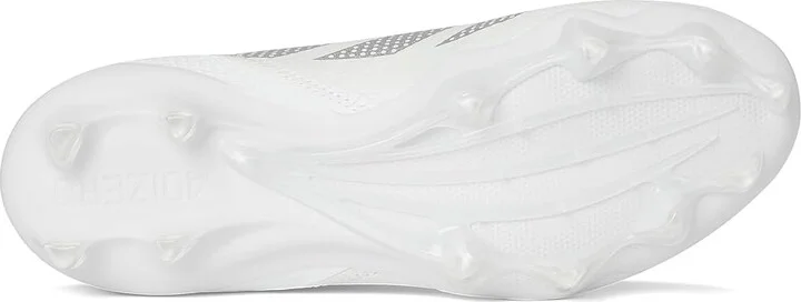 adidas adizero Impact Football Cleats Shoes White/Silver Metallic/White 1 : Men's 13.5 - Women's 14.5 Medium, Rubber - Image 3