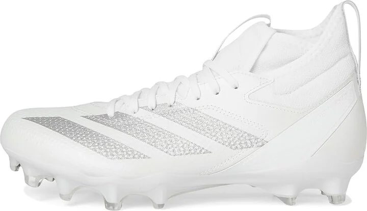adidas adizero Impact Football Cleats Shoes White/Silver Metallic/White 1 : Men's 13.5 - Women's 14.5 Medium, Rubber - Image 6