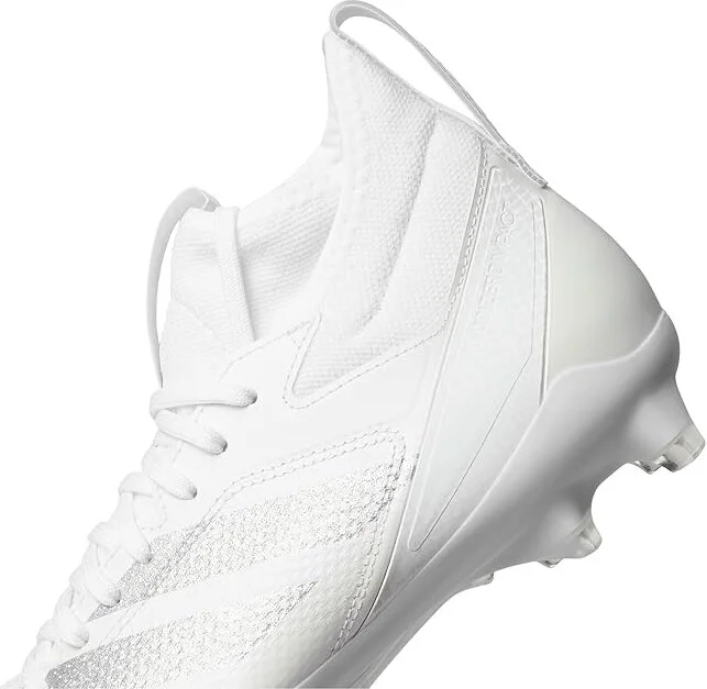 adidas adizero Impact Football Cleats Shoes White/Silver Metallic/White 1 : Men's 13.5 - Women's 14.5 Medium, Rubber - Image 7