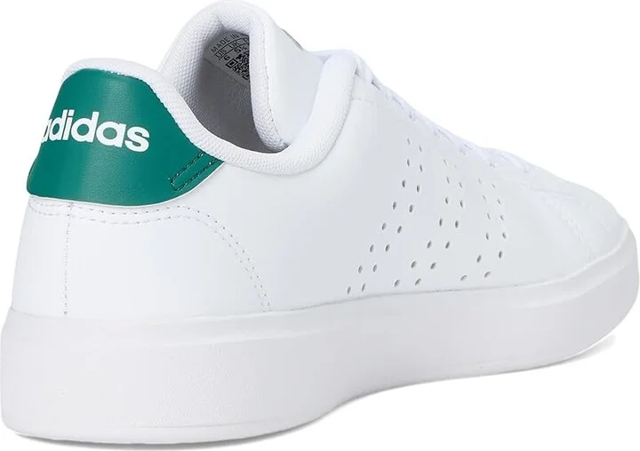 adidas Advantage 2.0 Men's Lace up casual Shoes White/Black/Collegiate Green : 13 D - Medium, Leather/Rubber - Image 4