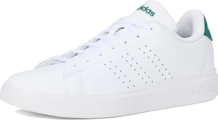 adidas Advantage 2.0 Men's Lace up casual Shoes White/Black/Collegiate Green : 13 D - Medium, Leather/Rubber - Image 5