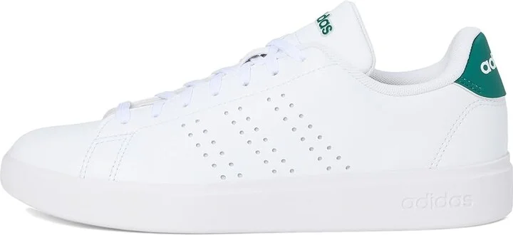 adidas Advantage 2.0 Men's Lace up casual Shoes White/Black/Collegiate Green : 13 D - Medium, Leather/Rubber - Image 6