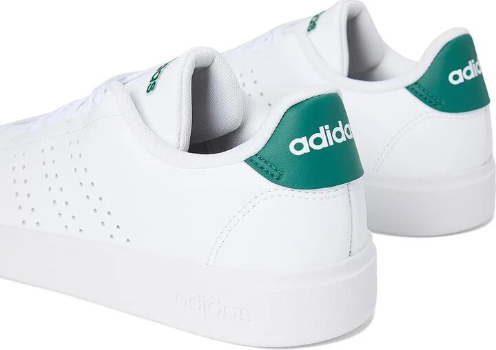 adidas Advantage 2.0 Men's Lace up casual Shoes White/Black/Collegiate Green : 13 D - Medium, Leather/Rubber - Image 7