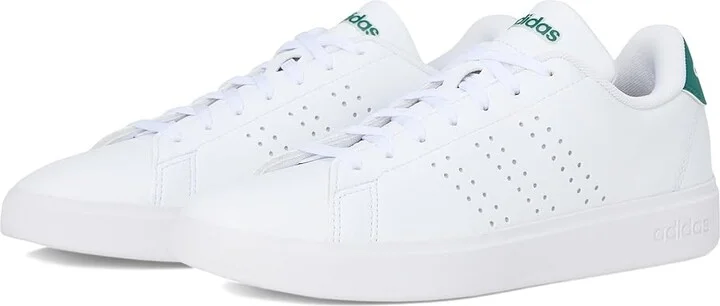 adidas Advantage 2.0 Men's Lace up casual Shoes White/Black/Collegiate Green : 13 D - Medium, Leather/Rubber