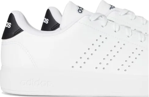 adidas Advantage 2.0 Men's Lace up casual Shoes White/Black/Ink : 7.5 D - Medium, Leather/Rubber - Image 7