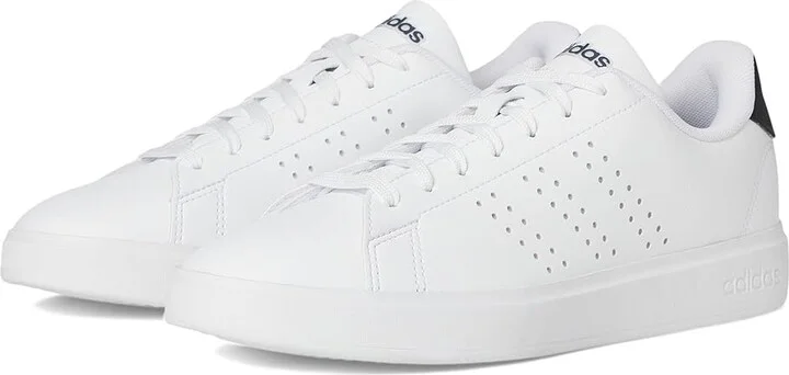 adidas Advantage 2.0 Men's Lace up casual Shoes White/Black/Ink : 7.5 D - Medium, Leather/Rubber