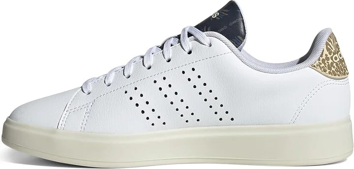 adidas Advantage 2.0 Women's Lace up casual Shoes White/Night Indigo/Off-White : 6 B - Medium, Leather - Image 5