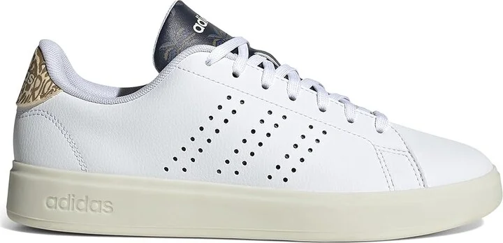 adidas Advantage 2.0 Women's Lace up casual Shoes White/Night Indigo/Off-White : 6 B - Medium, Leather - Image 6