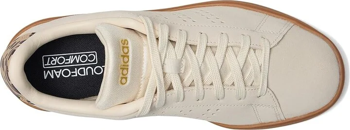 adidas Advantage 2.0 Women's Lace up casual Shoes Wonder White/Bronze Strata/Matte Gold : 8.5 B - Medium, Leather - Image 2