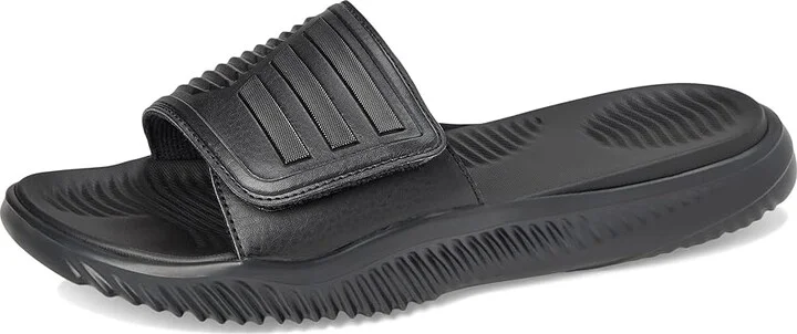 adidas Alpharesponse 2.0 Slides Sandals Black/Black/Black : Men's 6 - Women's 7 Medium, Rubber - Image 5