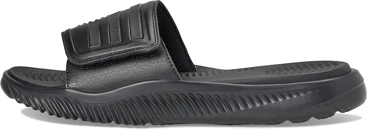 adidas Alpharesponse 2.0 Slides Sandals Black/Black/Black : Men's 6 - Women's 7 Medium, Rubber - Image 6