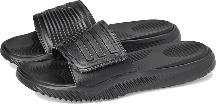 adidas Alpharesponse 2.0 Slides Sandals Black/Black/Black : Men's 6 - Women's 7 Medium, Rubber