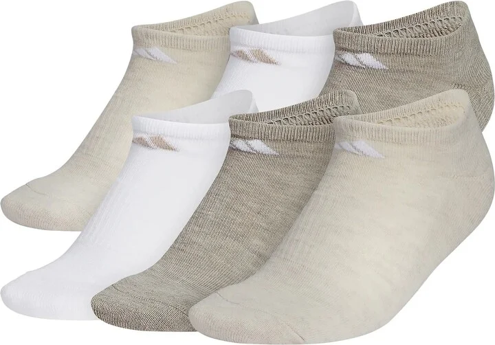adidas Athletic Cushioned No Show Socks 6 Pack