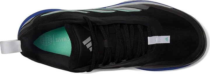 adidas Avacourt Tennis Shoes Women's Shoes White/Silver Metallic/Pulse Mint : 6 B - Medium, Textile/Synthetic - Image 2