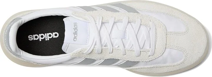 adidas Barreda Decode Women's Tennis Shoes White/Matte Silver/Grey : 10.5 B - Medium, Suede/Synthetic - Image 2