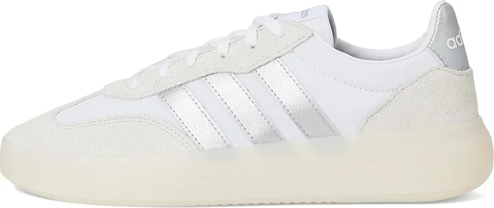 adidas Barreda Decode Women's Tennis Shoes White/Matte Silver/Grey : 10.5 B - Medium, Suede/Synthetic - Image 6