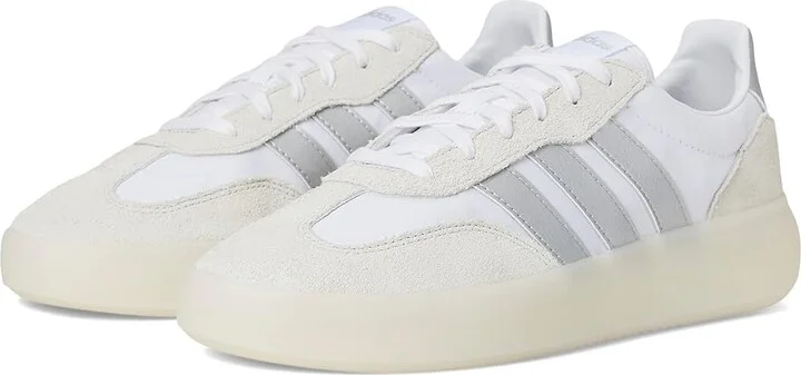 adidas Barreda Decode Women's Tennis Shoes White/Matte Silver/Grey : 10.5 B - Medium, Suede/Synthetic