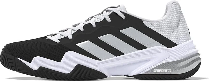 adidas Barricade 13 Tennis Shoes Men's Tennis Shoes Black/White/Grey : 10 D - Medium, Synthetic - Image 4