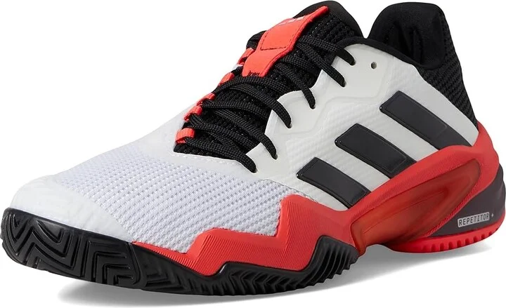 adidas Barricade 13 Tennis Shoes Men's Tennis Shoes White/Black/Lucid Red : 7 D - Medium, Synthetic - Image 5