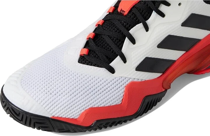 adidas Barricade 13 Tennis Shoes Men's Tennis Shoes White/Black/Lucid Red : 7 D - Medium, Synthetic - Image 7