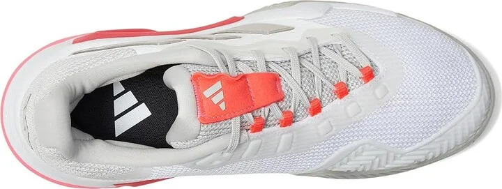 adidas Barricade 13 Tennis Shoes Women's Tennis Shoes White/Iron Metallic/Lucid Red : 6.5 B - Medium, Synthetic - Image 2