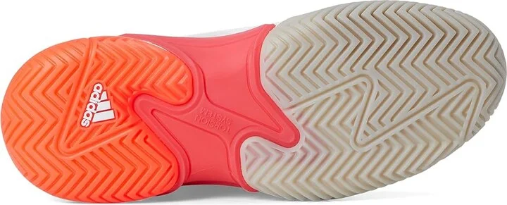 adidas Barricade 13 Tennis Shoes Women's Tennis Shoes White/Iron Metallic/Lucid Red : 6.5 B - Medium, Synthetic - Image 3