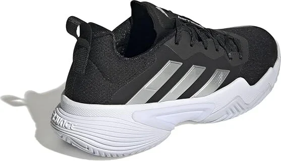 adidas Barricade Tennis Shoes Women's Shoes Core Black/Silver Metallic/Footwear White : 9.5 B - Medium, Textile/Synthetic - Image 3