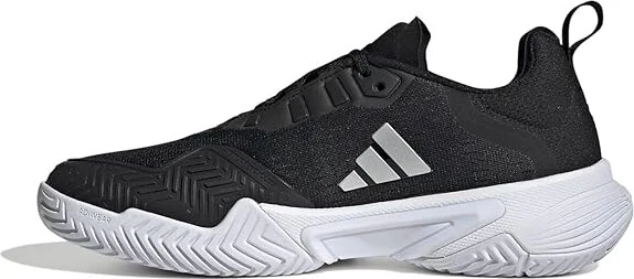 adidas Barricade Tennis Shoes Women's Shoes Core Black/Silver Metallic/Footwear White : 9.5 B - Medium, Textile/Synthetic - Image 4