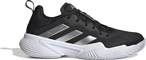 adidas Barricade Tennis Shoes Women's Shoes Core Black/Silver Metallic/Footwear White : 9.5 B - Medium, Textile/Synthetic - Image 5