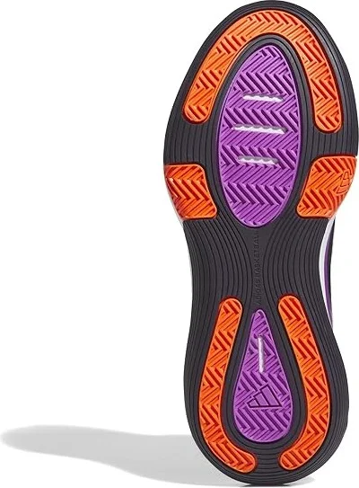 adidas Bounce Legends Low Trainers Basketball Shoes Black/Purple Burst/Aurora Black : Men's 9 - Women's 10 Medium, Leather/Rubber - Image 3