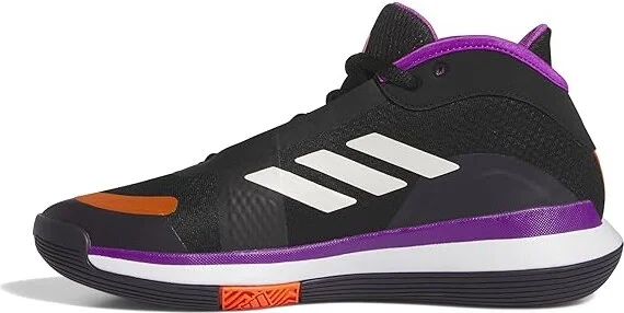 adidas Bounce Legends Low Trainers Basketball Shoes Black/Purple Burst/Aurora Black : Men's 9 - Women's 10 Medium, Leather/Rubber - Image 5