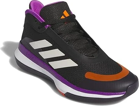 adidas Bounce Legends Low Trainers Basketball Shoes Black/Purple Burst/Aurora Black : Men's 9 - Women's 10 Medium, Leather/Rubber