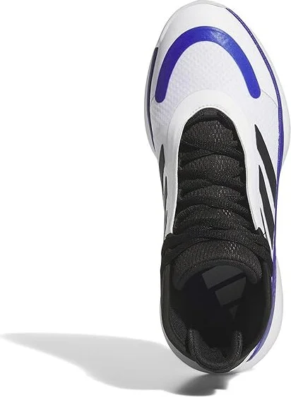 adidas Bounce Legends Low Trainers Basketball Shoes White/Black/Lucid Blue : Men's 9 - Women's 10 Medium, Leather/Rubber - Image 2