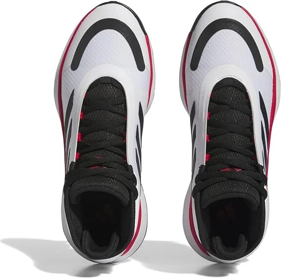 adidas Bounce Legends Shoes Footwear White/Core Black/Bright Red : Men's 11 - Women's 12 Medium, Textile - Image 2