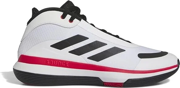 adidas Bounce Legends Shoes Footwear White/Core Black/Bright Red : Men's 11 - Women's 12 Medium, Textile - Image 6