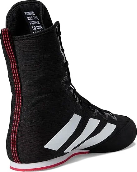 adidas Box Hog 4 Shoes Black/White/Pure Ruby : Men's 11 - Women's 12 Medium, Textile - Image 4