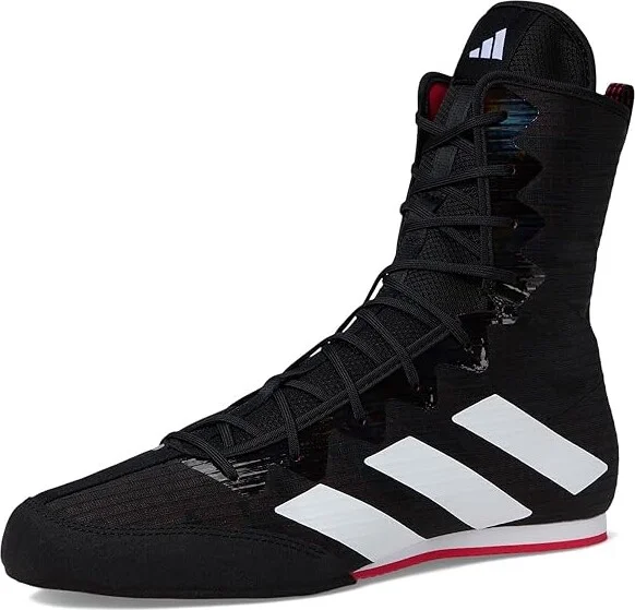 adidas Box Hog 4 Shoes Black/White/Pure Ruby : Men's 11 - Women's 12 Medium, Textile - Image 5