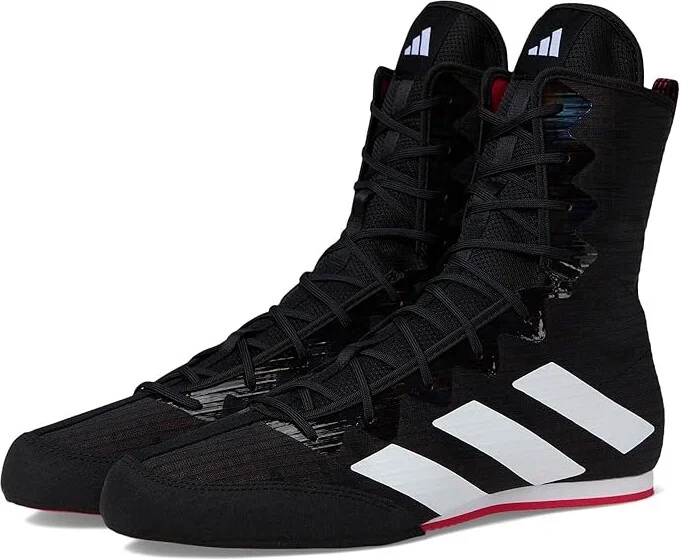 adidas Box Hog 4 Shoes Black/White/Pure Ruby : Men's 11 - Women's 12 Medium, Textile
