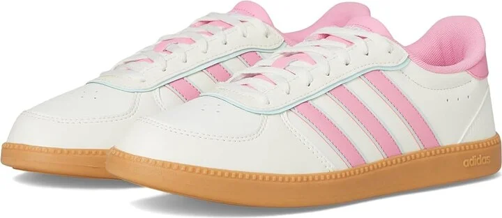 adidas Breaknet Sleek Women's Tennis Shoes White/Bliss Pink/Halo Mint : 7.5 M, Rubber