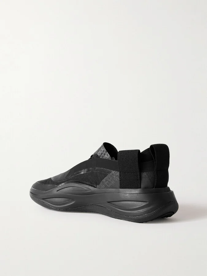 adidas by Stella McCartney - Low Ground Mesh And Tpu Sneakers - Black - Image 3