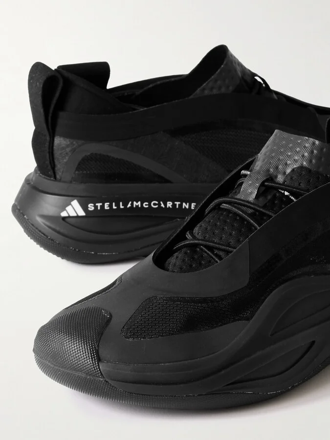adidas by Stella McCartney - Low Ground Mesh And Tpu Sneakers - Black - Image 4